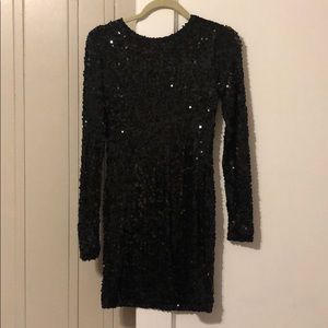 Black sequin dress